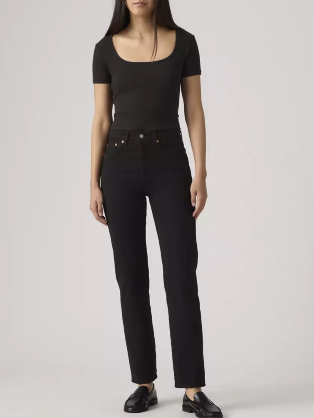 Levi’s Premium Wedgie Straight Jeans - Black Sprout Wash